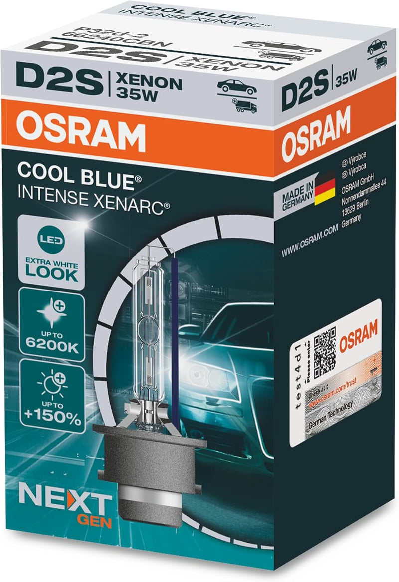 Osram Xenarc Cool Blue Intense NextGen HID-Xenon Birne - D2S - 12V/35W - pro Stück (max. 6200K) Cool