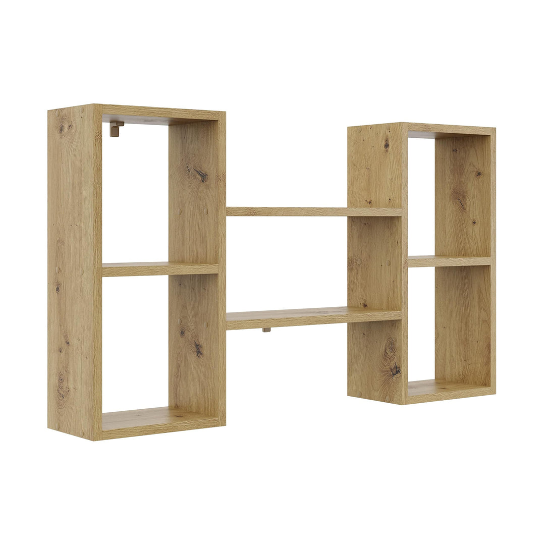 KUBUTKU Dekorativ Wandregal mit 5 Böden 102x60x18 Design Skandinavischer Modern für Wohnzimmer Küche