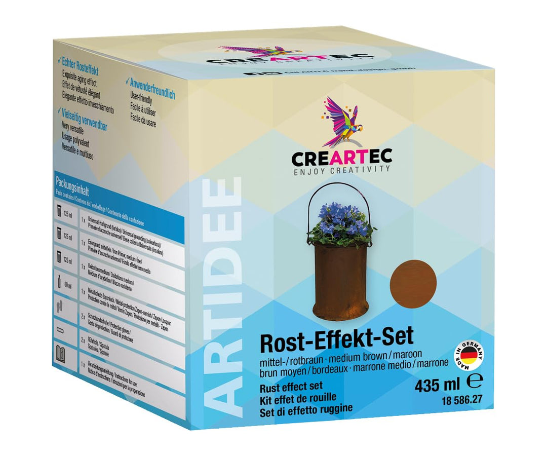 Artidee CREARTEC - Rost-Effekt-Set - Starter Set - zum Dekorieren von Gegenständen mit einer oxidier