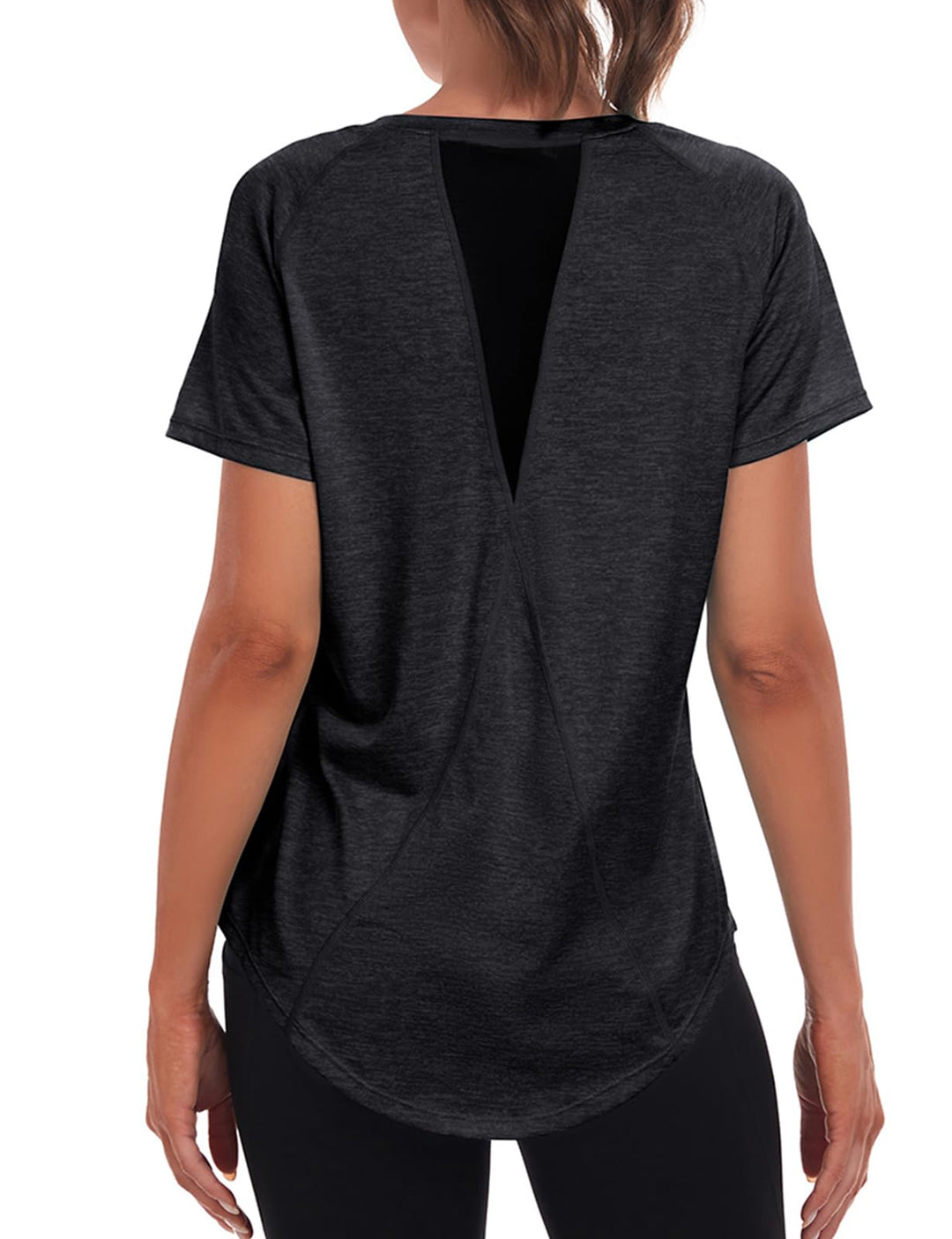 Jlowesun Sportshirt Damen Kurzarm, Leichtes Atmungsaktiv Funktions Back Mesh Sport Oberteile Damen,