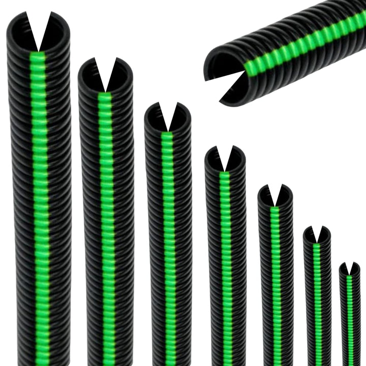 Wellrohr geschlitzt Wellschlauch Kabel Schutzrohr KFZ Schlauch | Verfügbare Grössen M7 bis M54 Lange