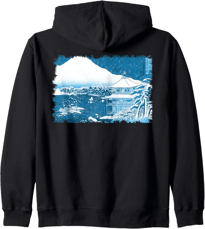 Berühmte Klassische Japanische Kunst Kinkakuji Tempel Schnee Kapuzenjacke