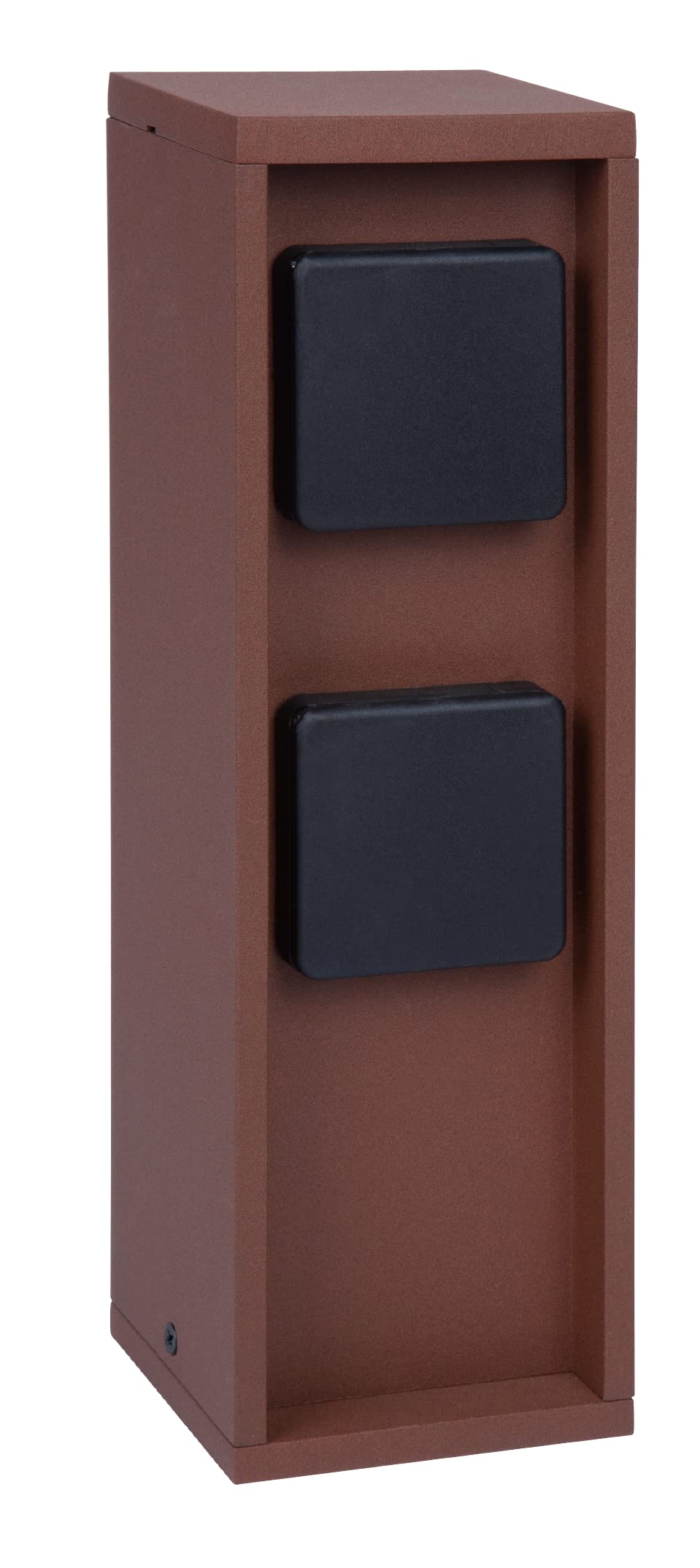 Bold 19370 Pado Aussen-Steckdose-Garten Steckdosen-Säule mit 2Fach Stecker in Rost Design (IP44 Outd