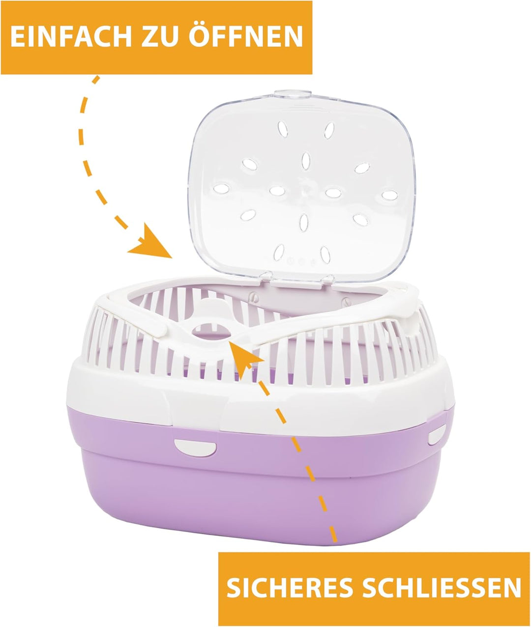 Ferplast Transportbox für Hamster und andere kleine Nagetiere Aladino Large Reisekäfig für Hamster,