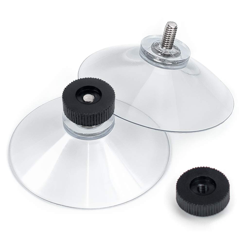 Saugnäpfe Ø 50 mm | M4 Gewinde – Länge 6 mm | V2A Edelstahl | Rändelmutter | DHL-Versand | HOCHWERTI