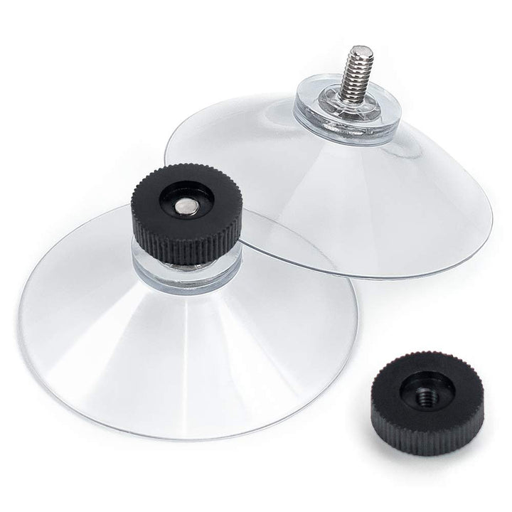 Saugnäpfe Ø 50 mm | M4 Gewinde – Länge 6 mm | V2A Edelstahl | Rändelmutter | DHL-Versand | HOCHWERTI