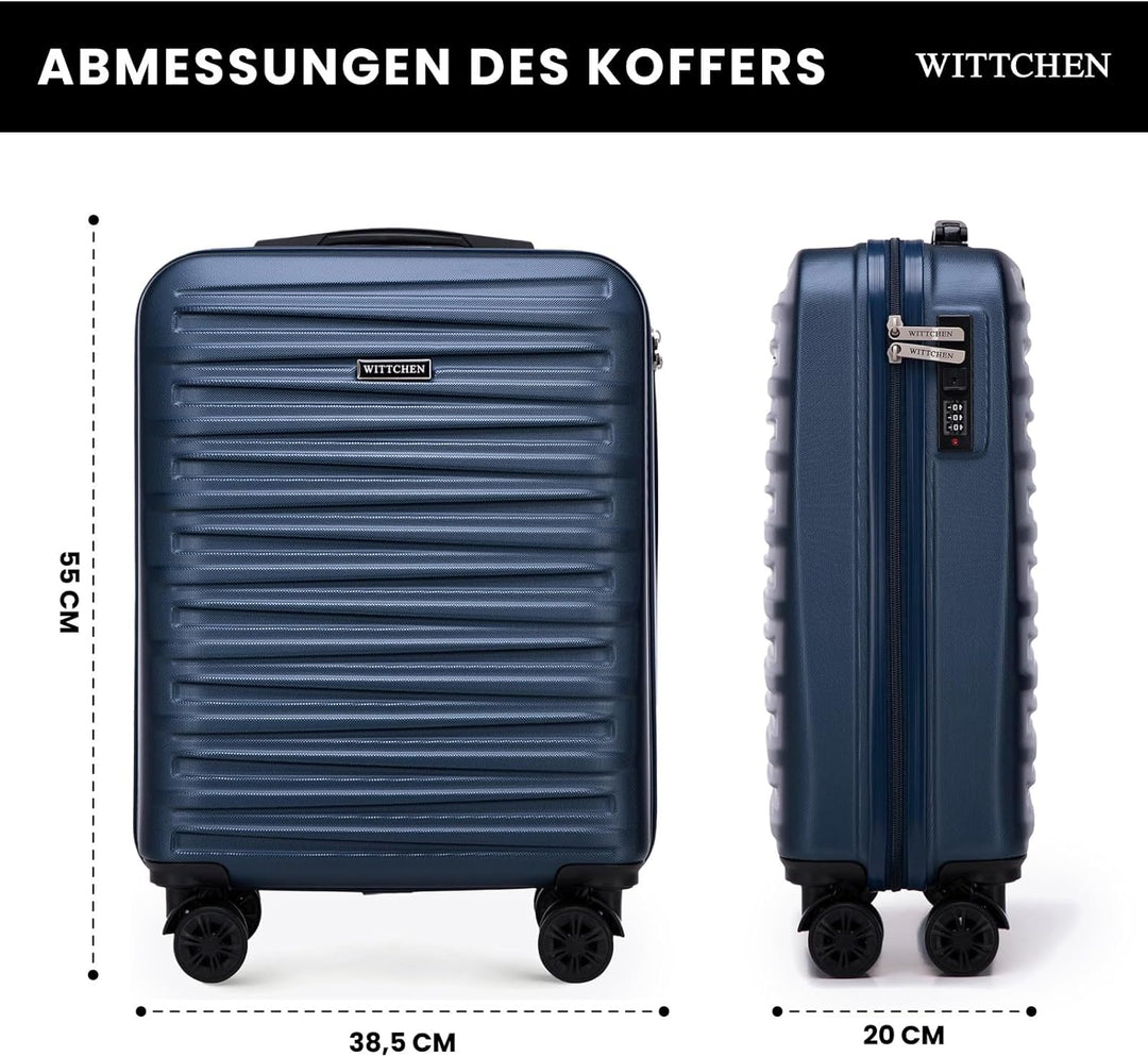 WITTCHEN Skyspeed Line Kabinenkoffer Kleines Kabinengepäck ABS Hartschalenkoffer Reisekoffer Rollkof