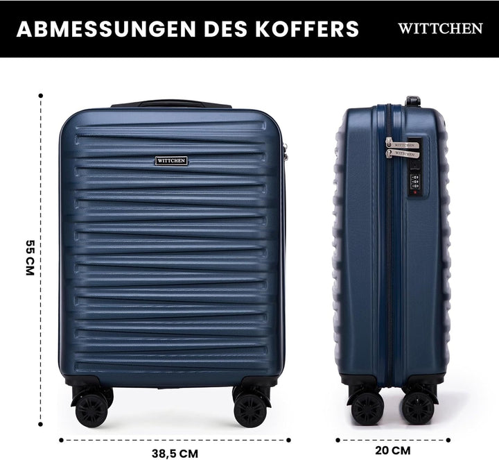 WITTCHEN Skyspeed Line Kabinenkoffer Kleines Kabinengepäck ABS Hartschalenkoffer Reisekoffer Rollkof