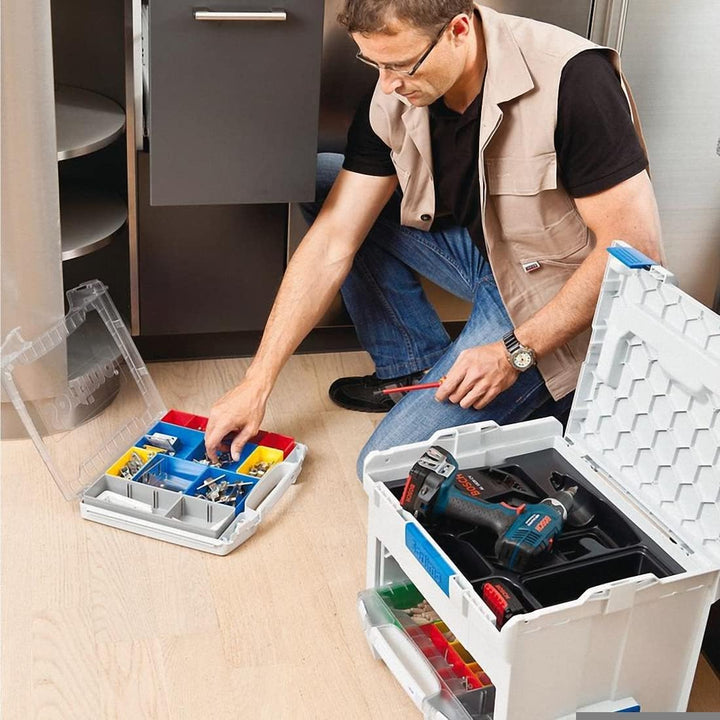 Aufbewahrungssystem für Schrauben | i-BOXX professional blau mit Insetbox H3 | Ideal für i-BOXX RACK