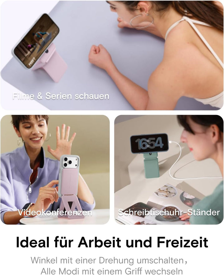 MOFT Stativ für iPhone 17/16/15/14/13/12 Serie, Snap Unsichtbarer Handy Stativ Ständer mit 3 Modi fü