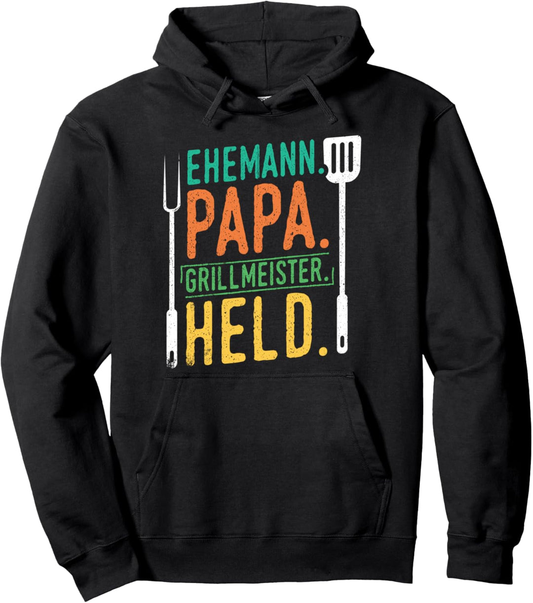 Vater Grillmeister Papa Grillen Vater Geburtstag BBQ Pullover Hoodie