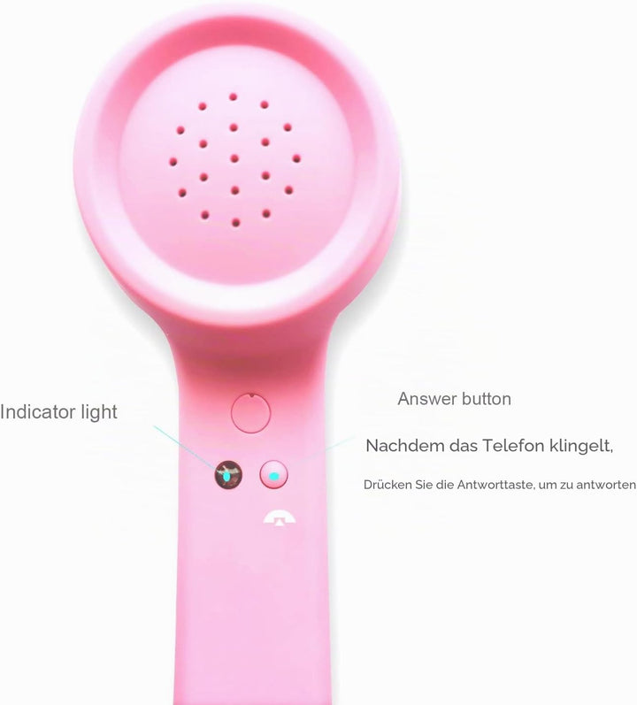 kabellose Retro-Telefonhörer Kopfhörer Bluetooth für EIN Handy mit bequemem Anruf,rosa, Rosa