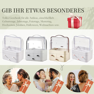 RMAN Make Up Kosmetik Organizer, Aufbewahrung Schmink Organizers Aufbewahrungsbox mit 3 Schubladen T