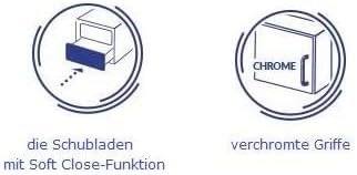 VBChome Waschtischunterschrank 50 cm Badmöbel Waschbecken mit Unterschrank 2 Schubladen Nussbaum, 50