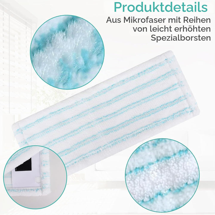 Sgizoku 5 Wischbezug kompatibel mit Leifheit Clean Twist M Ergo Micro Duo Bodenwischer, Mikrofaser E