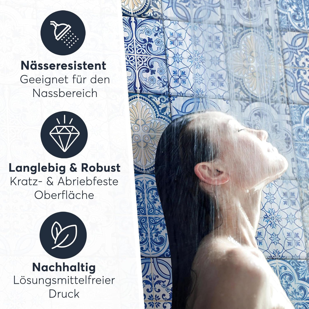 CREATISTO Mosaik-Fliesen Fliesensticker Fliesenfolie - Klebefolie Aufkleber für Wand-Fliesen I Klebe