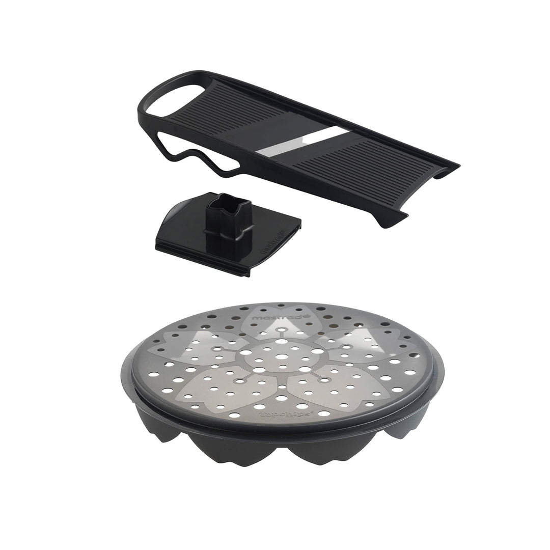 Mastrad Chipsmaker Set - Chipkocher + Mandolinen-Kit - Für leckere und gesunde Chips im Handumdrehen