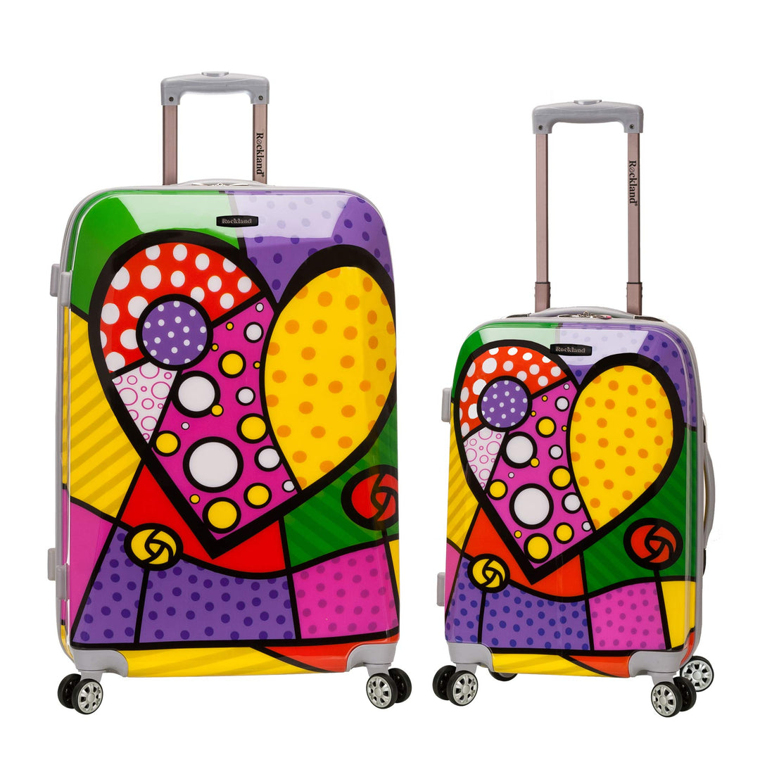 Rockland Departure Hartschalen-Koffer-Set mit Spinnrolle, 2-Piece Set (20/28) 2 Piece (20"/28") Herz
