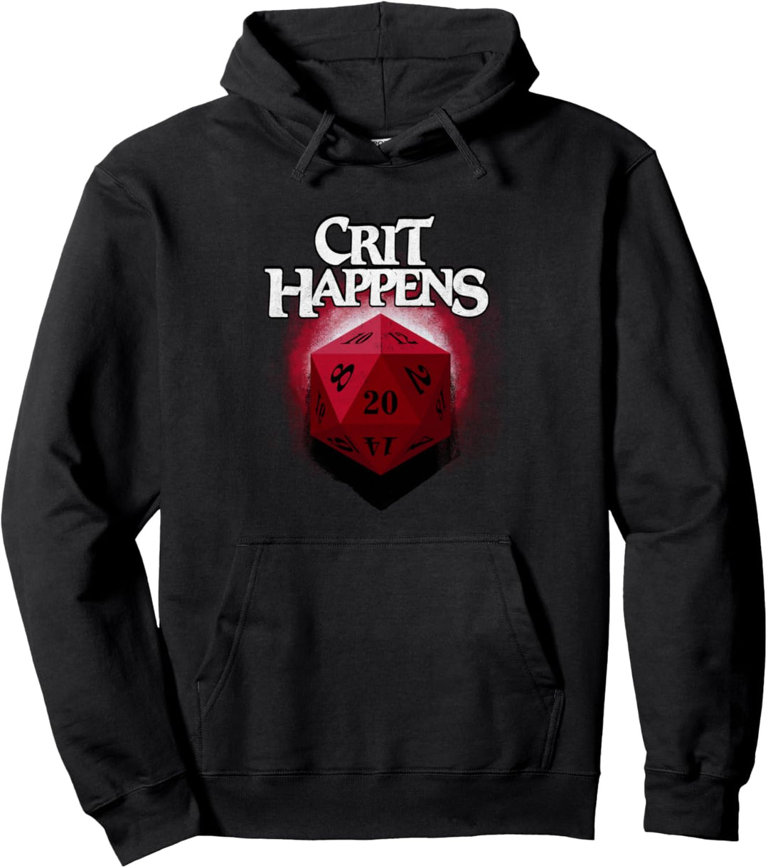 Trendy Crit Happens Twenty Sided Die Role Playing Game Pullover Hoodie