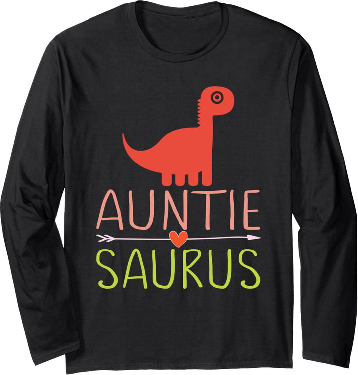 AuntieSaurus Dinosaurier Tante Dino Funny BAE Best Auntie Ever Langarmshirt