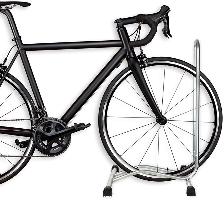 Schramm® 2 Stück Fahrradständer in schwarz oder Silber Bodenständer freistehend Radständer 38 x 42 x