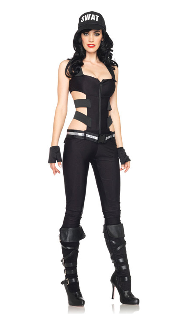 LEG AVENUE 83907 - Swat Sharpshooter Kostüm, Grösse L, schwarz