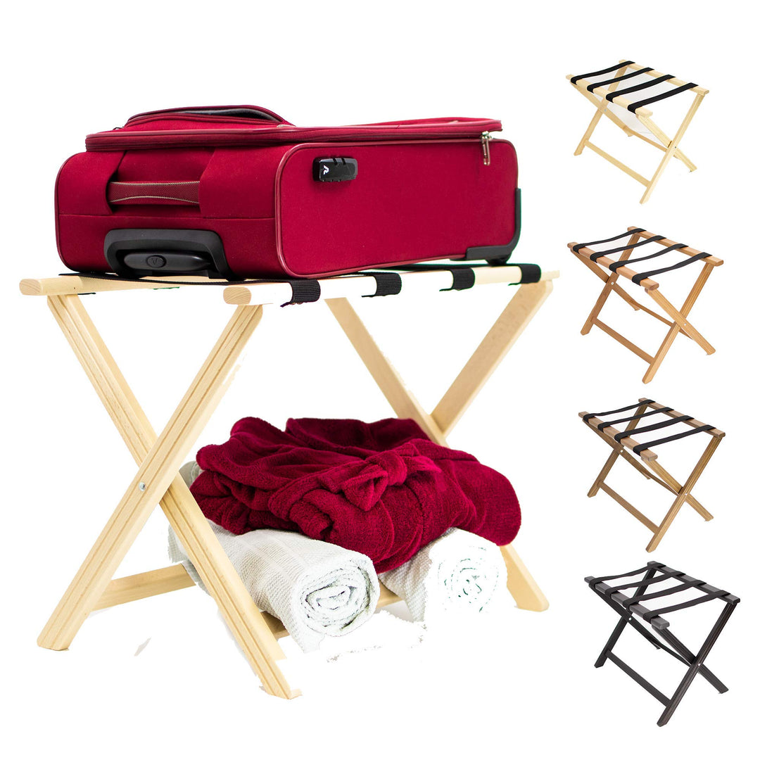 ZStyle Kofferständer aus Holz, für Schlafzimmer, Möbel, Buche, B&B Hotel