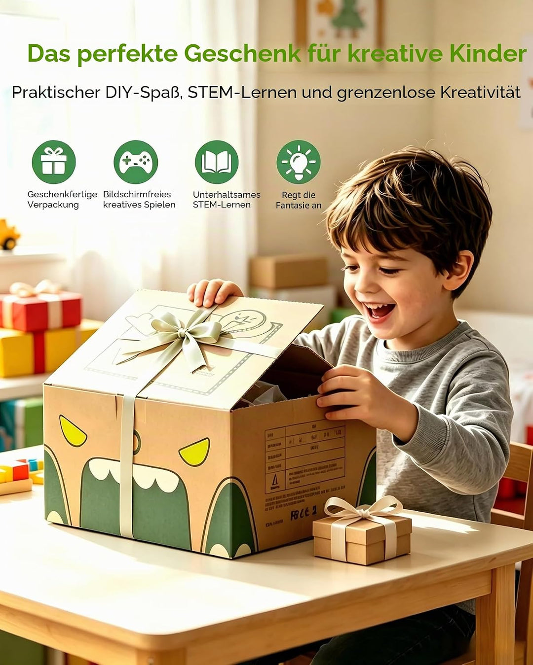 Sicherer Elektrischer Kartonschneider für Kinder, DIY Upcycling von Pappe für praktisches Lernen und