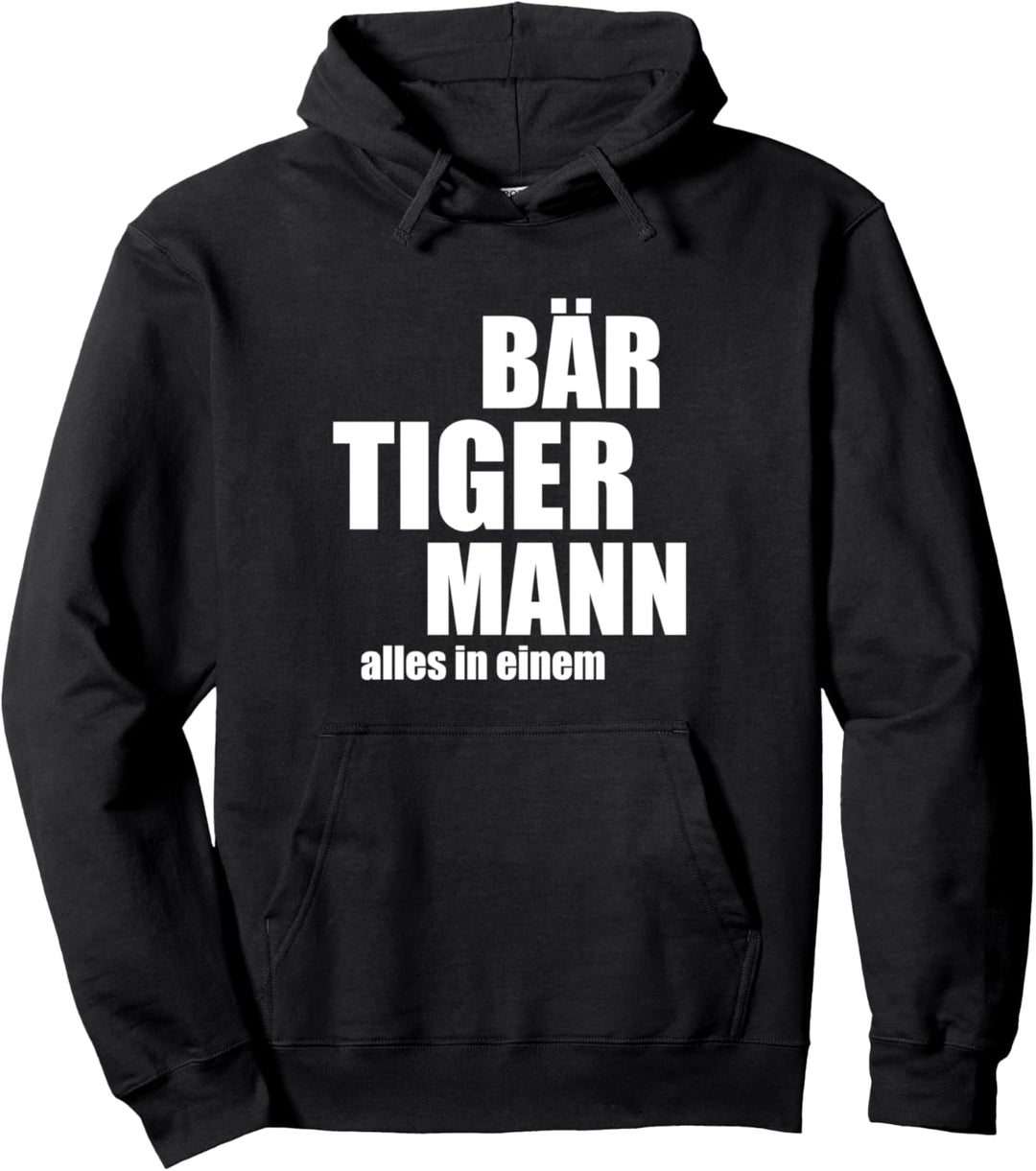 Bär Tiger Mann alles in einem Geschenkidee für Bartträger Pullover Hoodie