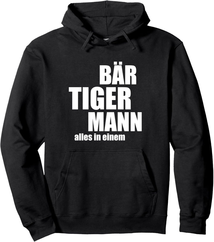 Bär Tiger Mann alles in einem Geschenkidee für Bartträger Pullover Hoodie