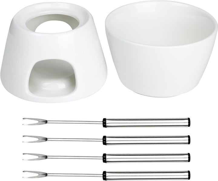 Haushalt International HI Schokoladen-Fondue-Set Schokoladenfondue Schoko- und Käsefonude Käse- Scho