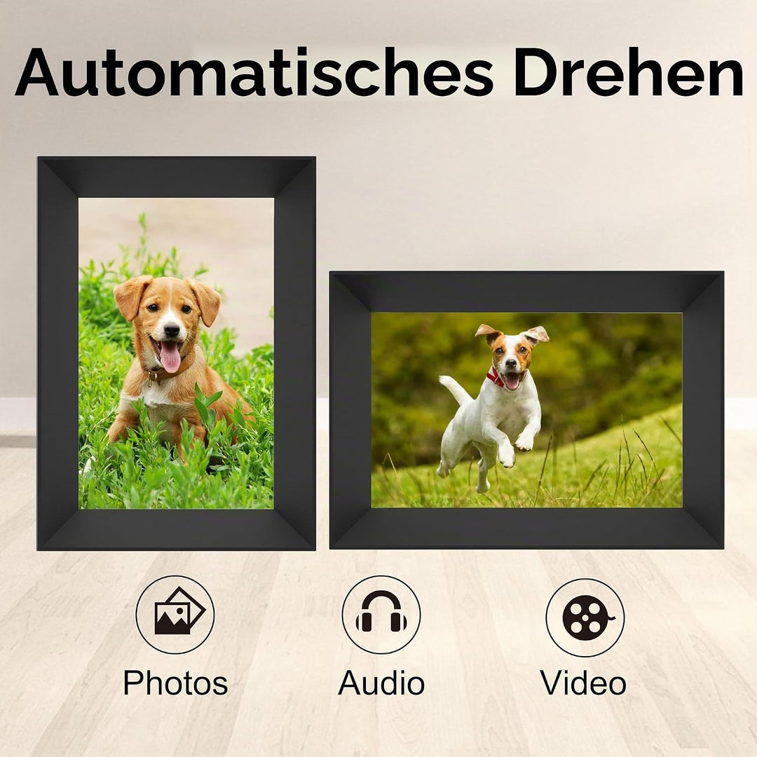 Frameo 8 Zoll WiFi Digitaler Bilderrahmen, 1280x800IPS Touchscreen, Teilen von Fotos oder Videos übe