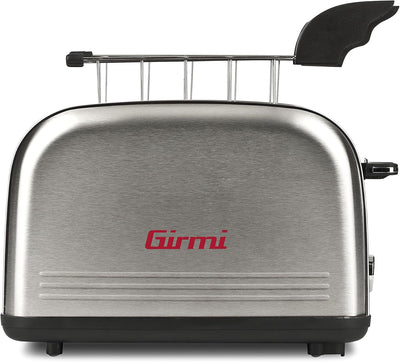 Girmi TP57 Toaster, 800 Watt, Gehäuse und Zange Edelstahl, silber