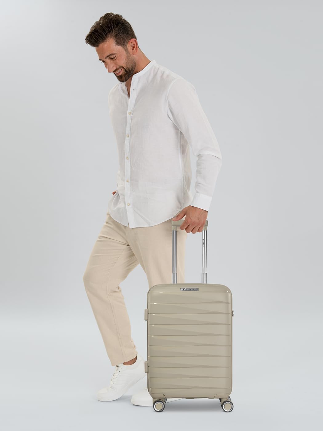 Franky Kabinen-Koffer für Damen und Herren | Kleiner Cabin-Trolley 36 x 20 x 55 cm aus hochwertigem,