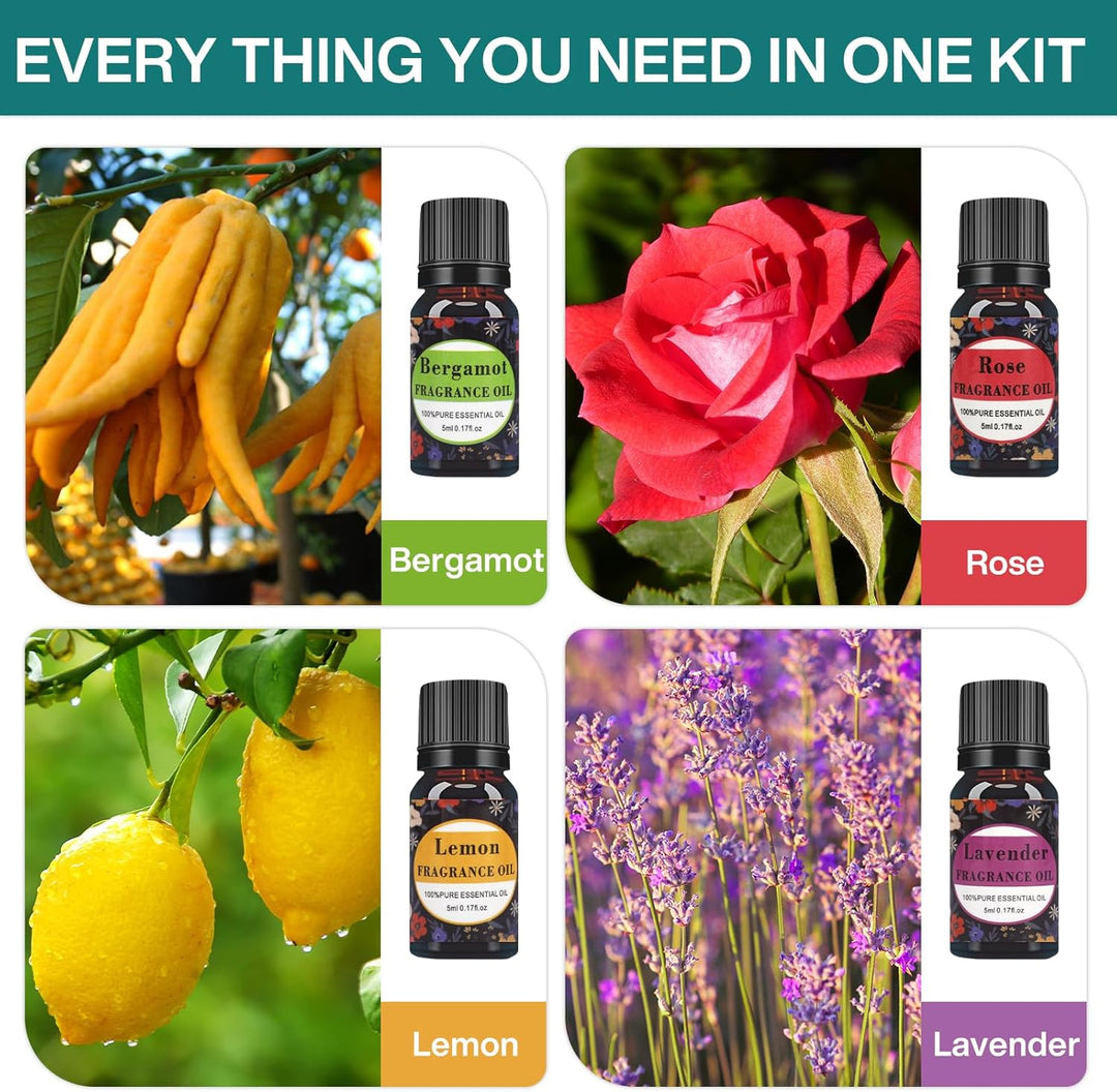 BGIUSQF Kerzen Selber Machen Set, DIY Kerzenherstellung Kit, Duftkerze Geschenke Kerzenherstellung K