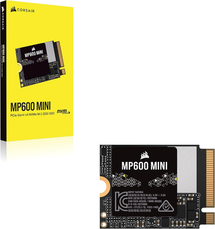 Corsair MP600 Mini 1TB M.2 NVMe PCIe x4 Gen4 2 SSD - M.2 2230 - Bis zu 4.800MB/Sek. Sequentielles Le