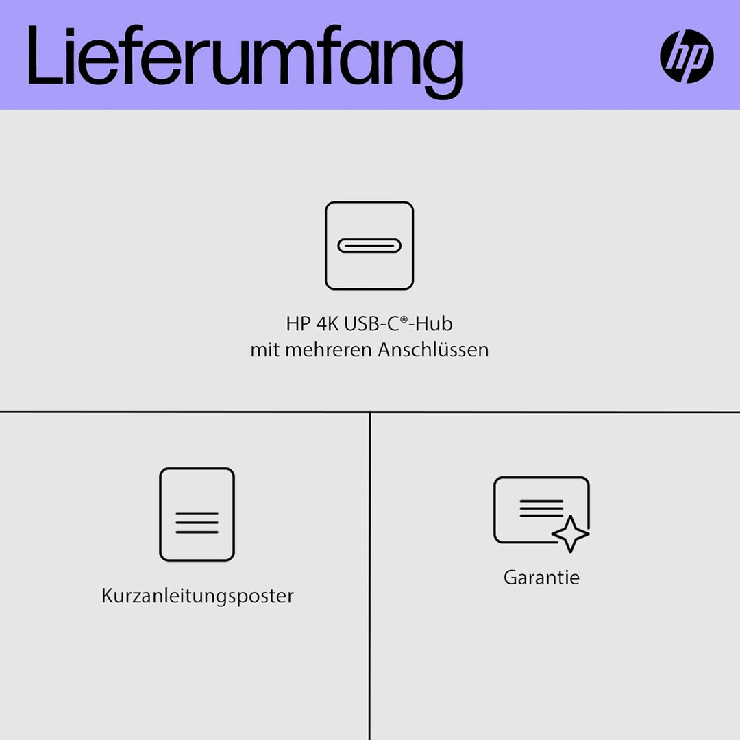 HP Universal USB-C Multiport-Hub | schwarz