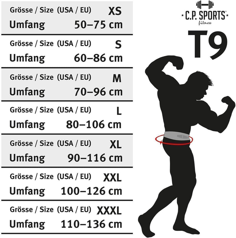 C.P. Sports Powerlifting Gürtel Leder mit Powerschnalle - Profi Gürtel, Trainingsgürtel, Gewichthebe