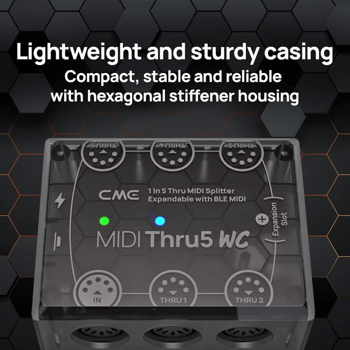 CME MIDI Thru5 WC - 1-in-5-out MIDI Interface - High-Speed MIDI Thru für die Übertragung aller MIDI-