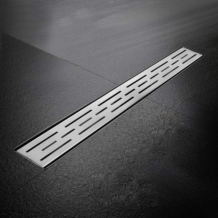 Duschrinne 100cm, Siphon mit Geruchsstop und Haarsieb Randablauf Befliesbar Edelstahl Ablaufrinne, B