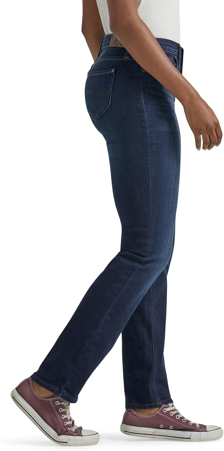 Lee Damen Regular Fit Straight Leg Jeans 34 Kurz Nightshade, 34 Kurz Nightshade