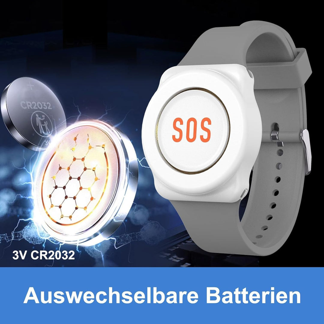 DAYTECH Notrufknopf für Senioren auf Handy, WiFi Tuya Smart Senioren Notfallknopf Alert System, Haus