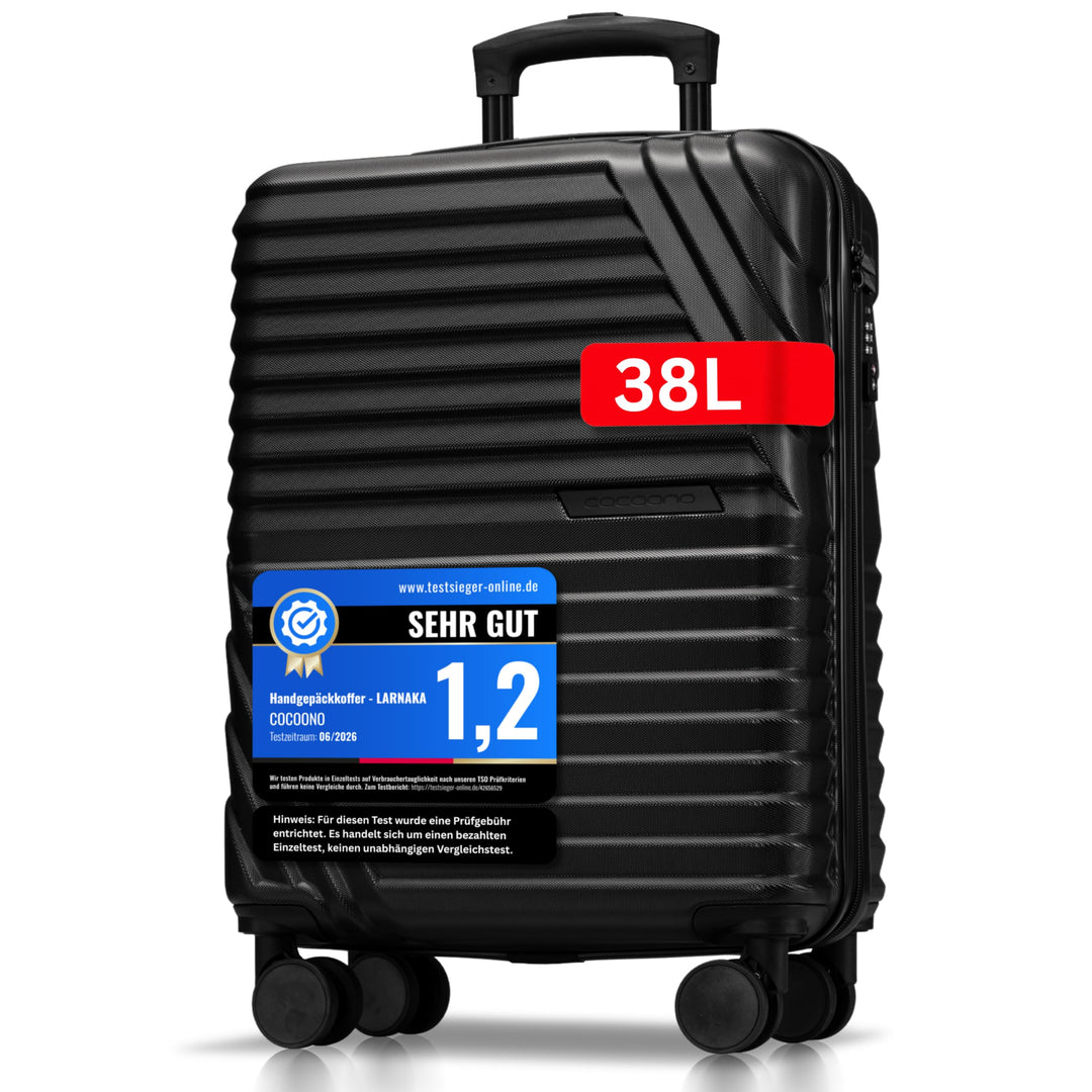 Premium Handgepäck Koffer 55x40x20cm - passend für Ryanair, Lufthansa, Eurowings und co. I 38L Handg