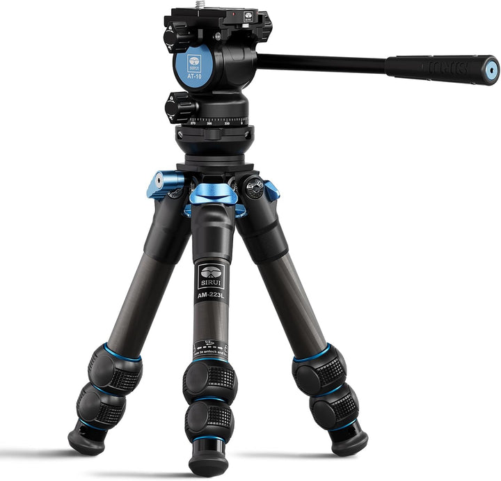 SIRUI AM-223L+AT-10 Carbon Mini Video Kamera Reise Stativ, Ministativ mit Nivellierbasis, AT10 Panor