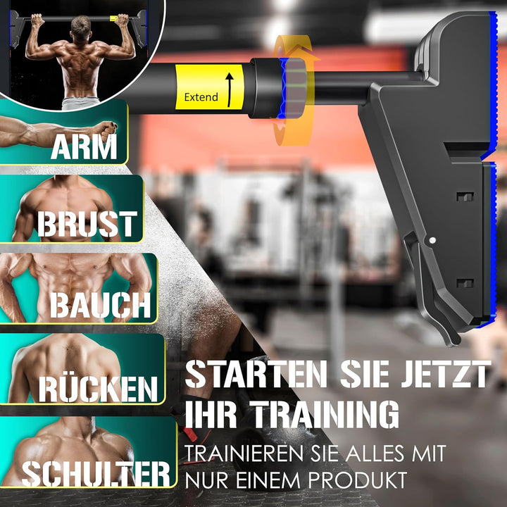 KESSER® Klimmzugstange Türrahmen verstellbar, Pull Up Bar Heimturnhalle, Reckstange ohne Schrauben/B