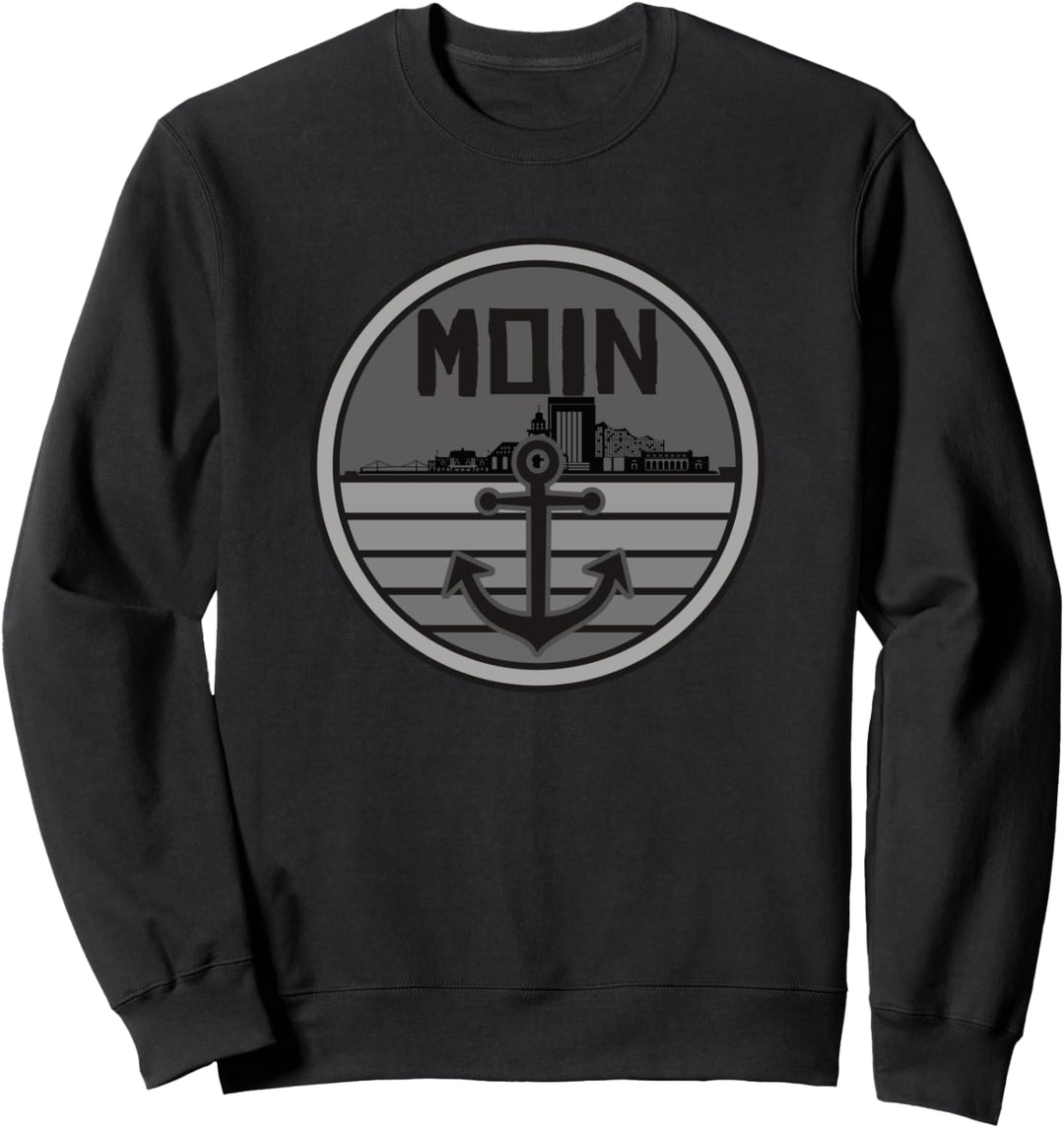 Hamburg Skyline Moin Ankermotiv Anker Sweatshirt