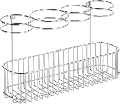 mDesign Fönhalter zur Wandanbringung – Ideal zur Fön Aufbewahrung und Lockenstab Aufbewahrung – Wand