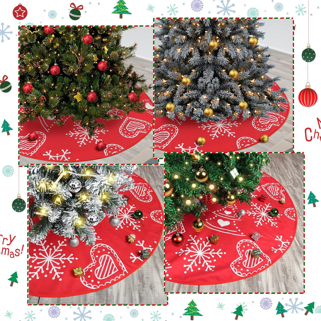 90cm Weihnachtsbaum Decke,Weihnachtsbaumdecke Rund Weihnachtsbaum Rock Christbaumdecke Christmas Tre