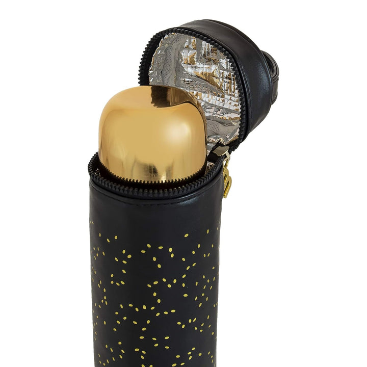 Miniland Isolierflasche 500ml Deluxe Gold mit Tragetasche, DELUXE THERMOS GOLD Gold