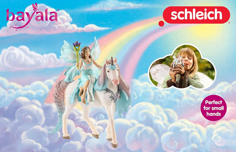 schleich BAYALA 70569 Elfe Eyela mit Prinzessinnen Einhorn - Spielset - Funkelnde Fliegende Prinzess